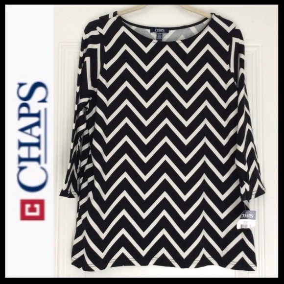 Chaps Tops - NWT CHAPS Plus Size Geo Print Top